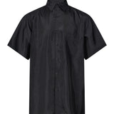 Camicia Big Half Sleeve in cupro nera 