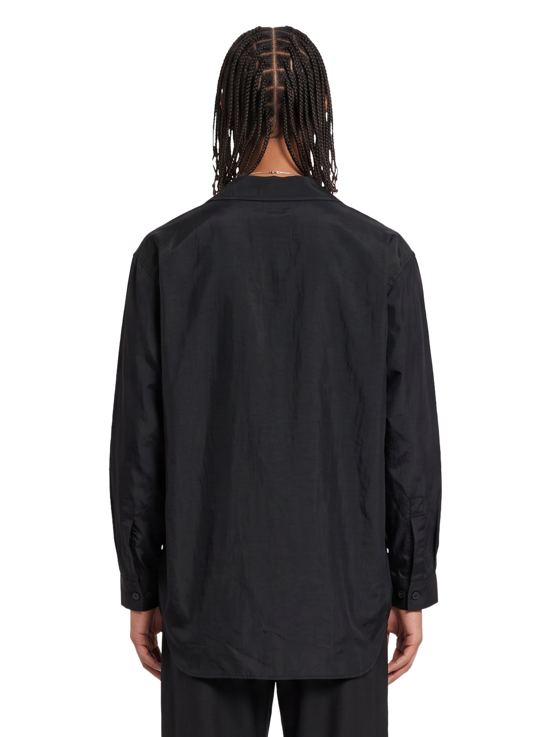 Camicia in cupro nera 
