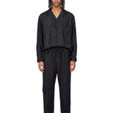 Camicia in cupro nera 