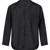 Camicia in cupro nera 