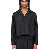 Camicia in cupro nera 