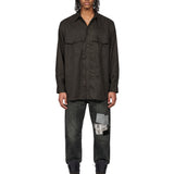 Blusa con taschino al petto in verde 