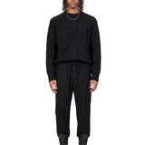 Pullover girocollo in nero 
