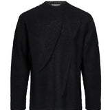 Pullover girocollo in nero 