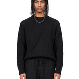 Pullover girocollo in nero 