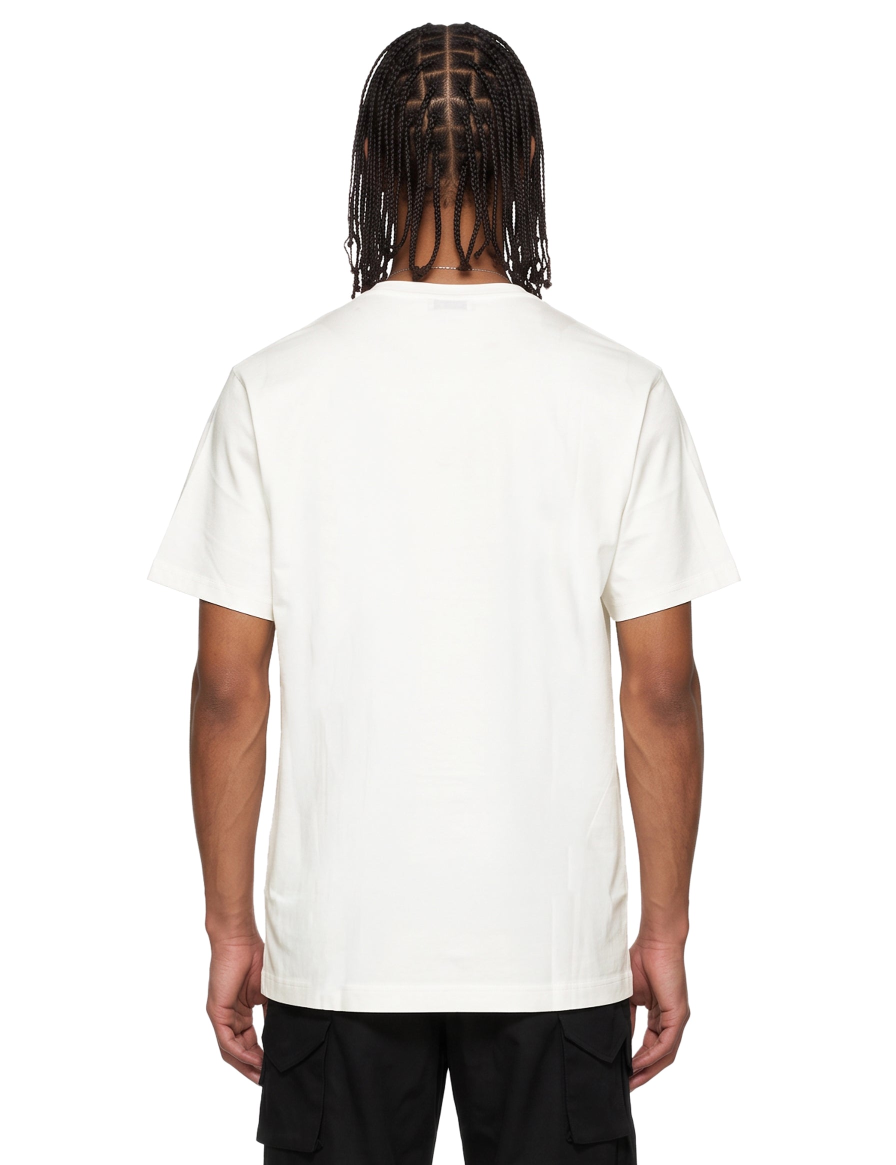 T-shirt girocollo in bianco 