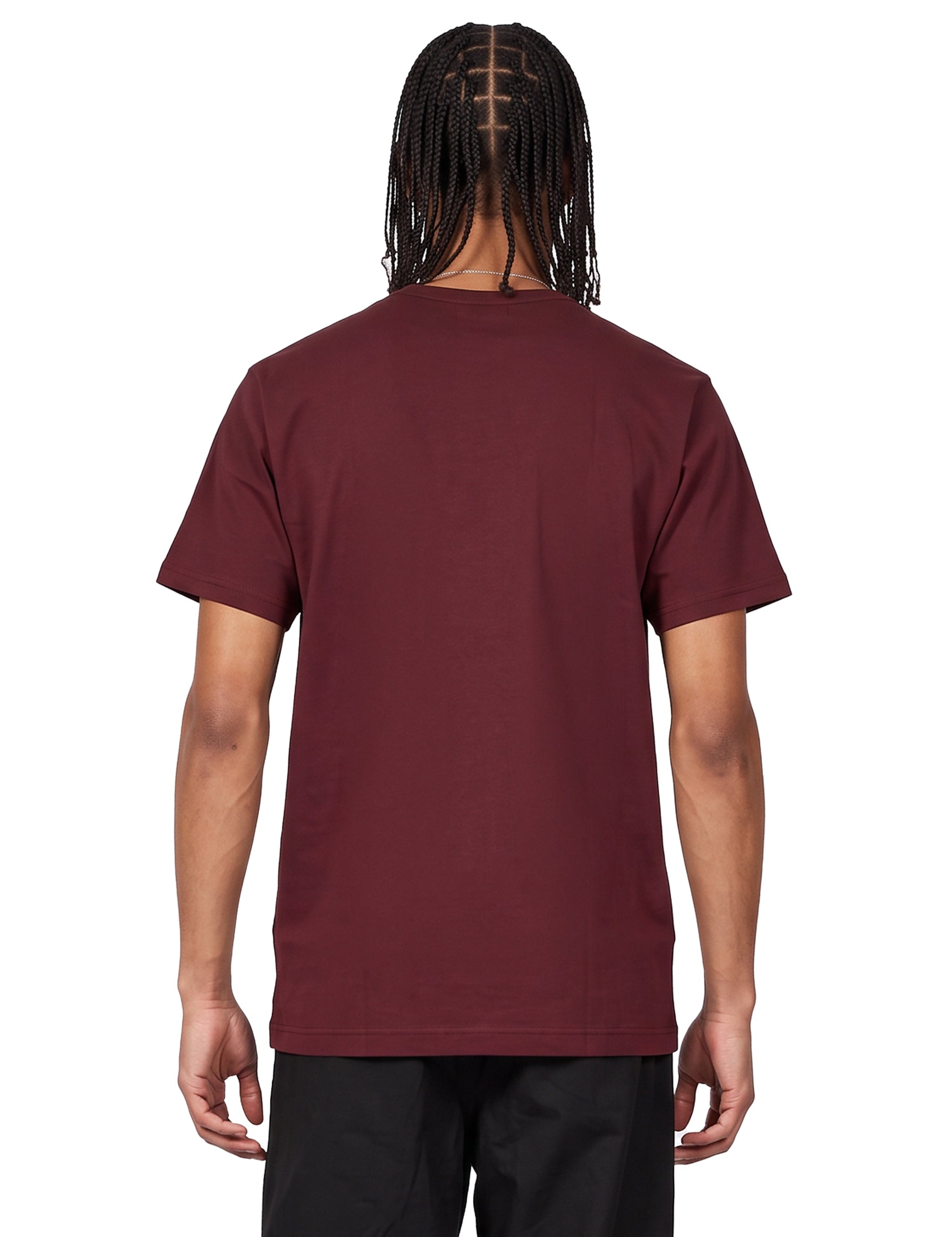 T-shirt girocollo bordeaux 