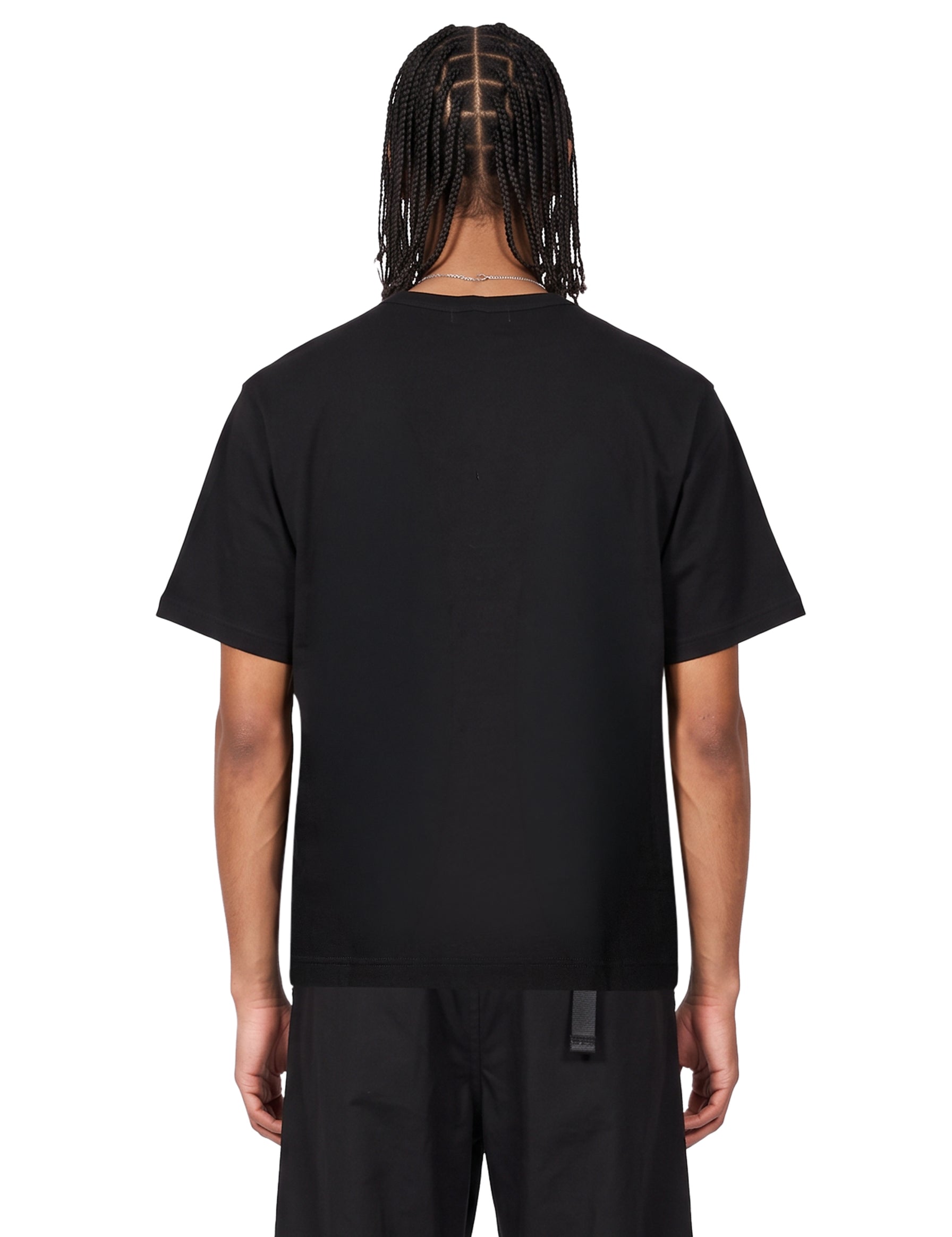 T-shirt girocollo in nero 