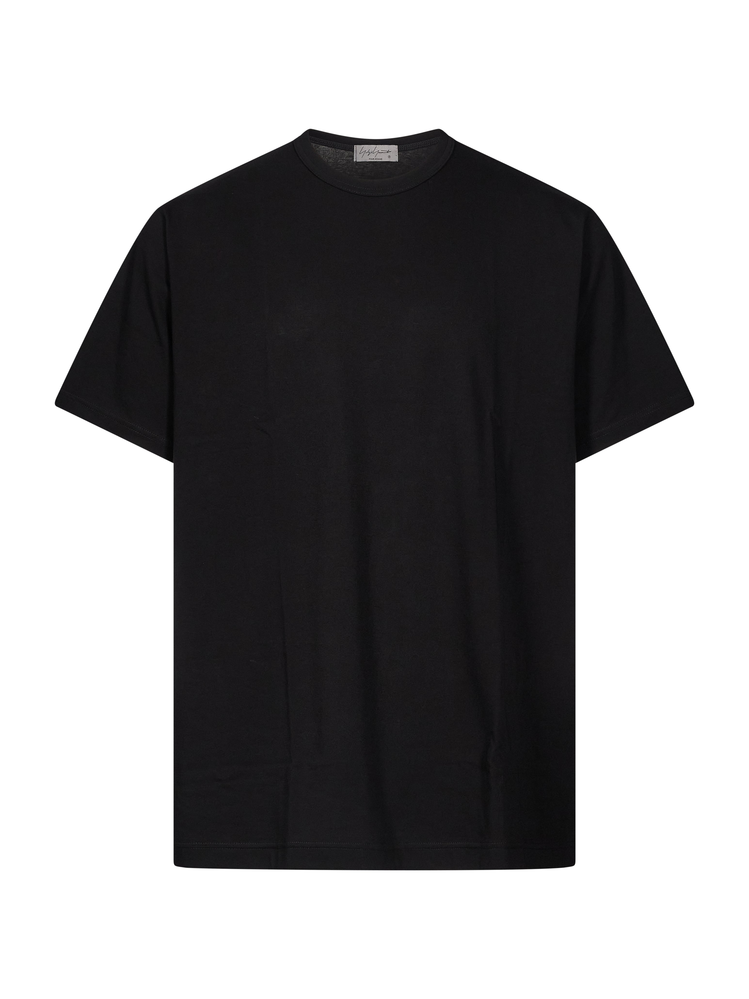 T-shirt girocollo in nero 