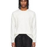 T-shirt girocollo in bianco 