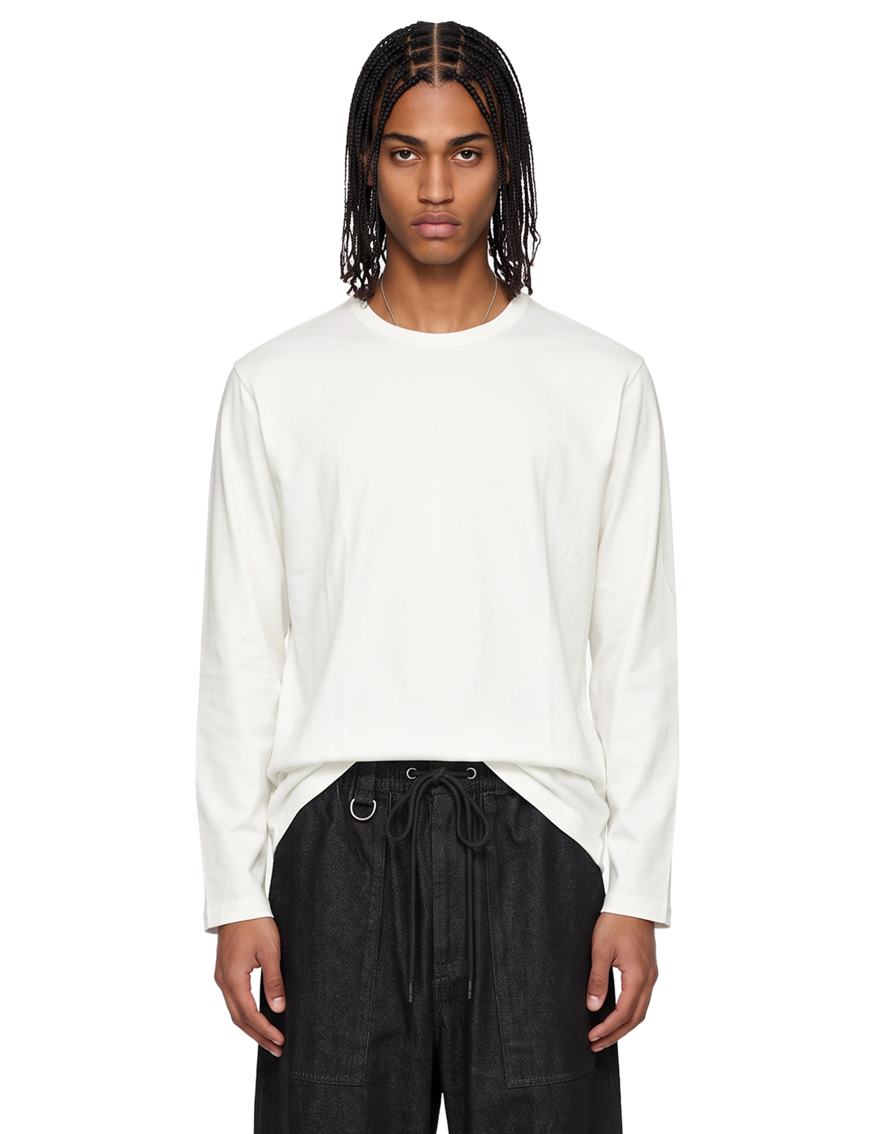 T-shirt girocollo in bianco 