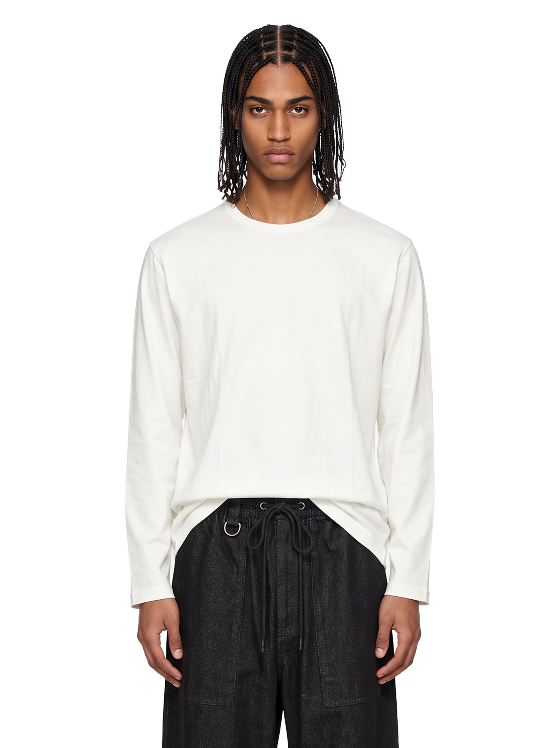 T-shirt girocollo in bianco 