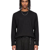 T-shirt girocollo in nero 