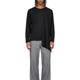 T-shirt Re-Diagonal in nero 