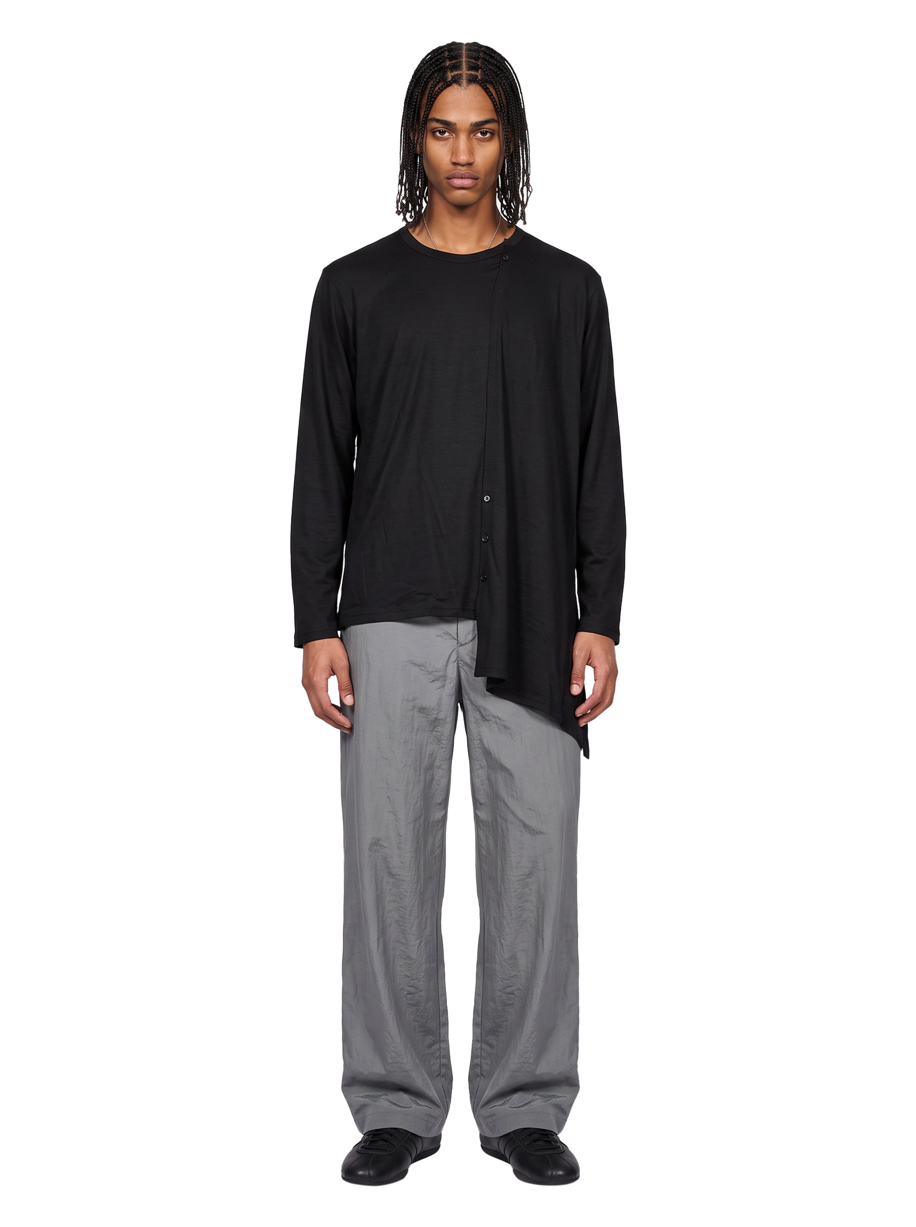 T-shirt Re-Diagonal in nero 