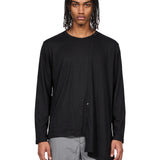 T-shirt Re-Diagonal in nero 
