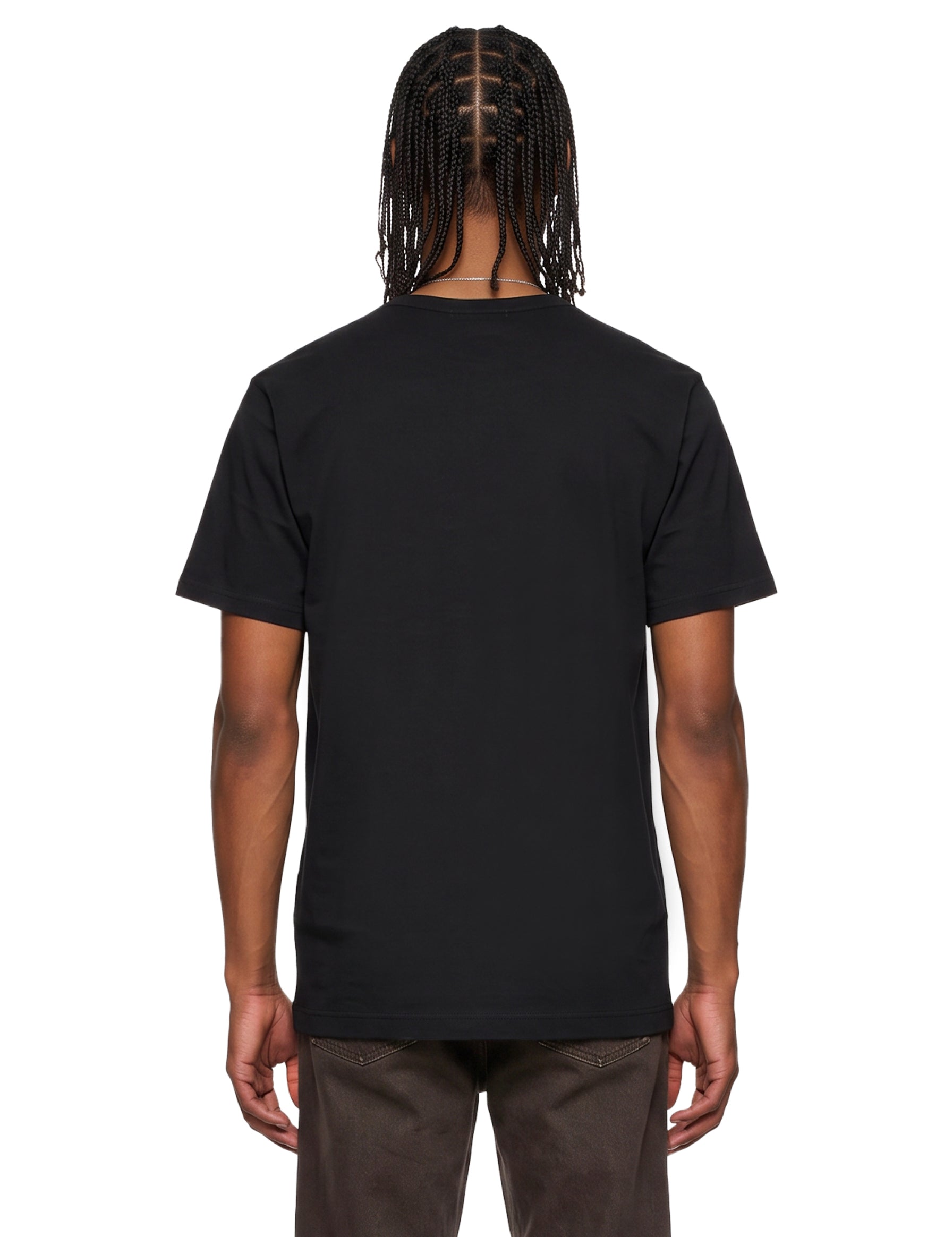T-shirt girocollo stampata in nero 