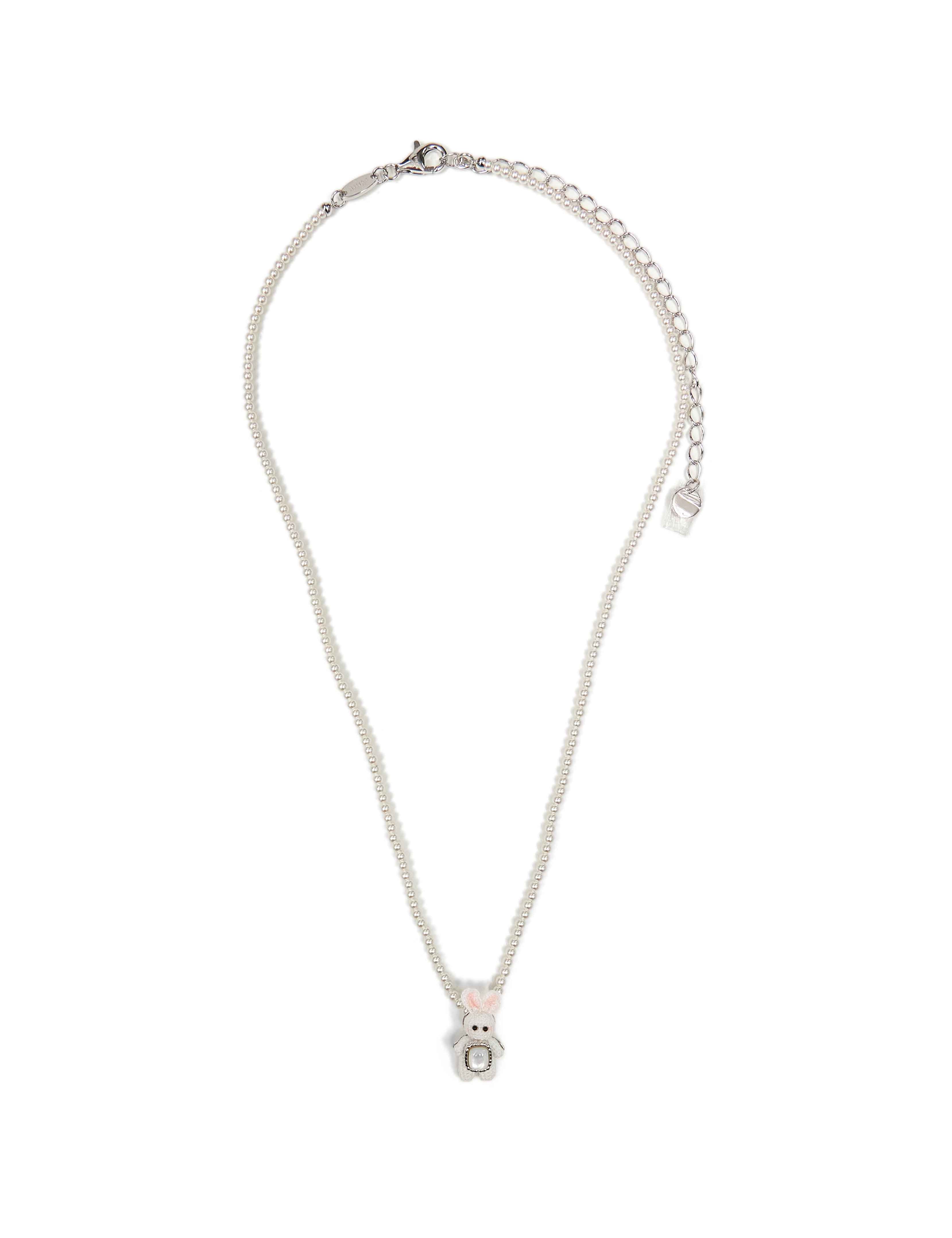 Collana mini rabbit in bianco 