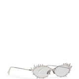 Occhiali con cristalli Eyelash in argento 