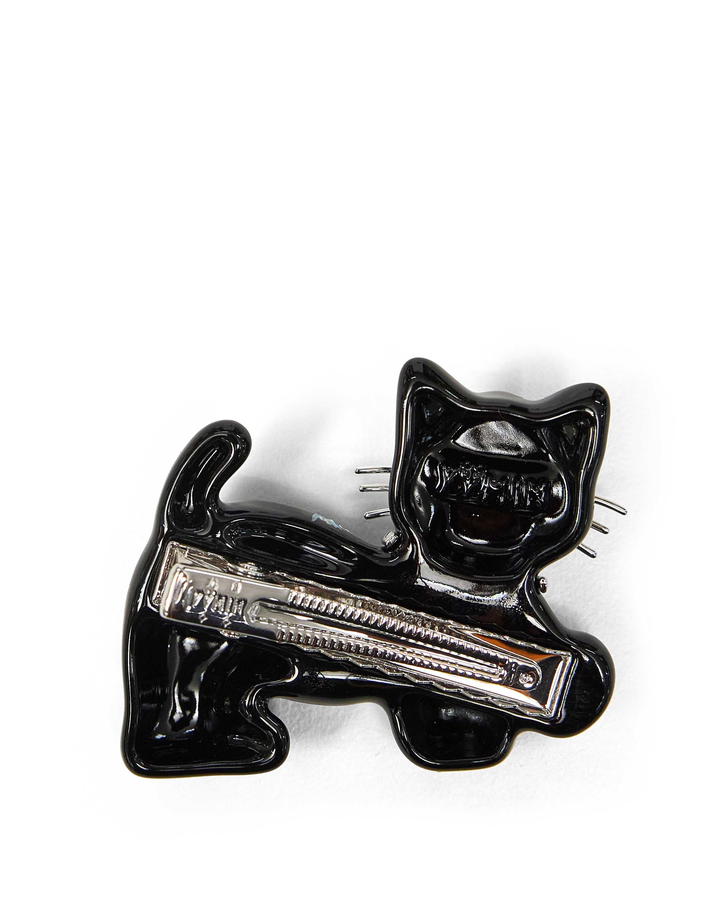 Fermaglio per capelli Cat in nero 