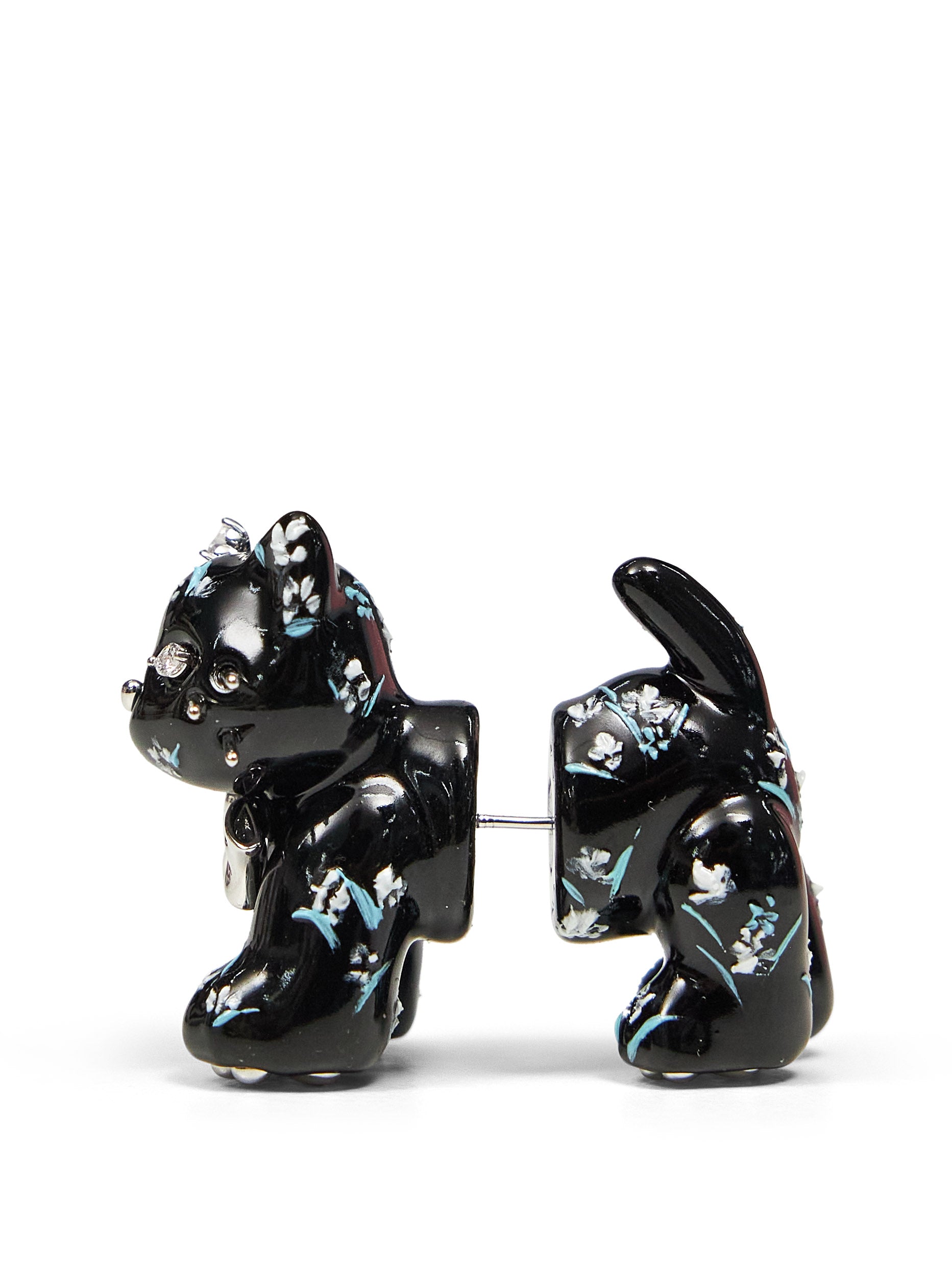 Orecchini Split Kitten in nero 