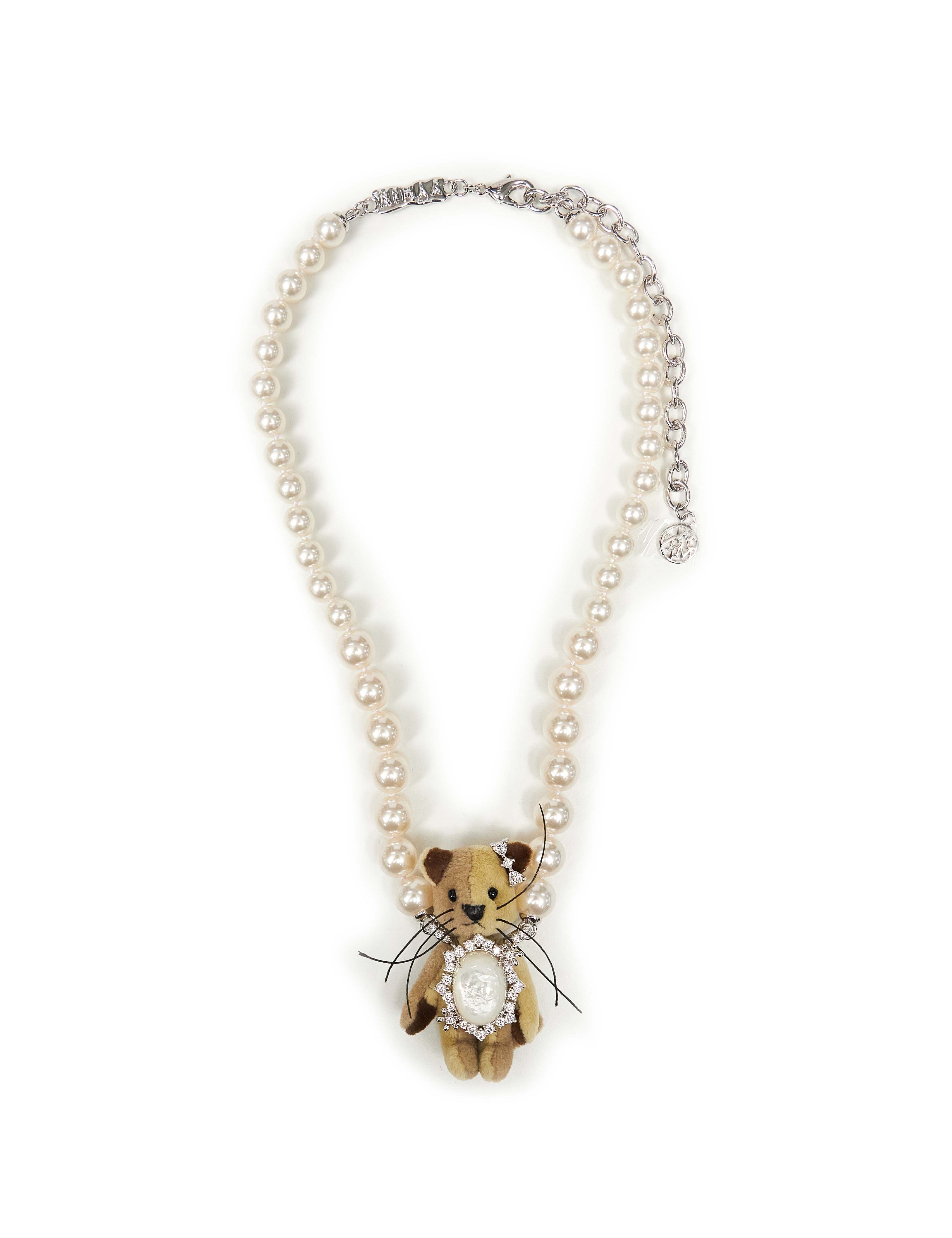 Collana in perle Kitten Pearl in beige 