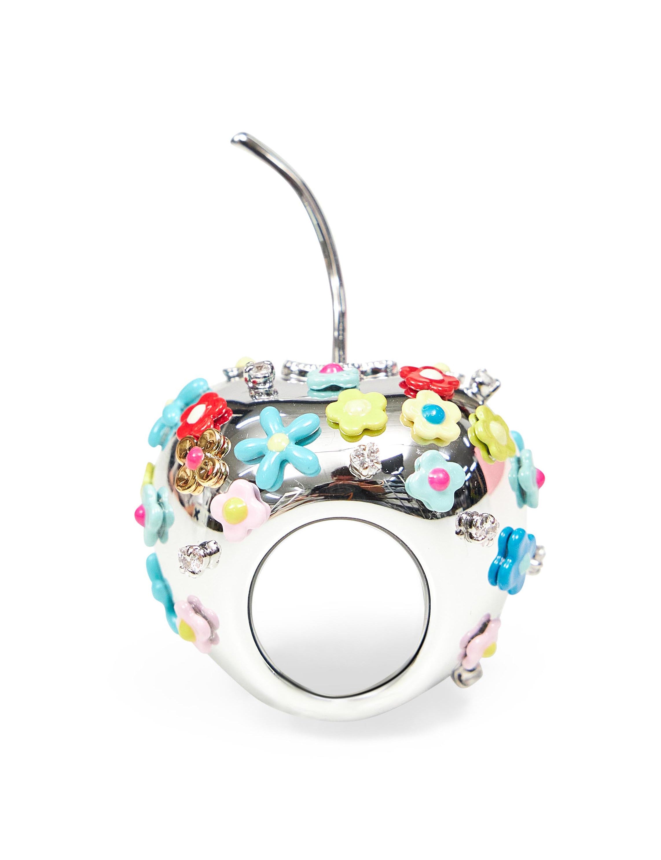 Anello a forma di mela multicolor 