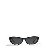 Occhiali da sole Kitten Whisker in nero 