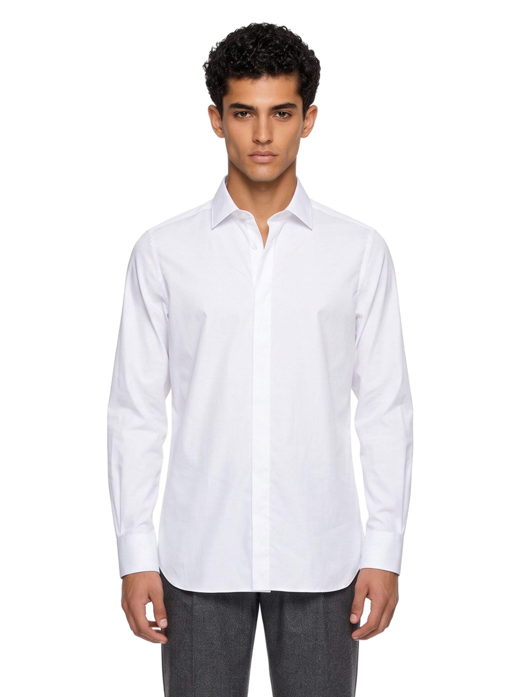 Camicia classica in bianco 