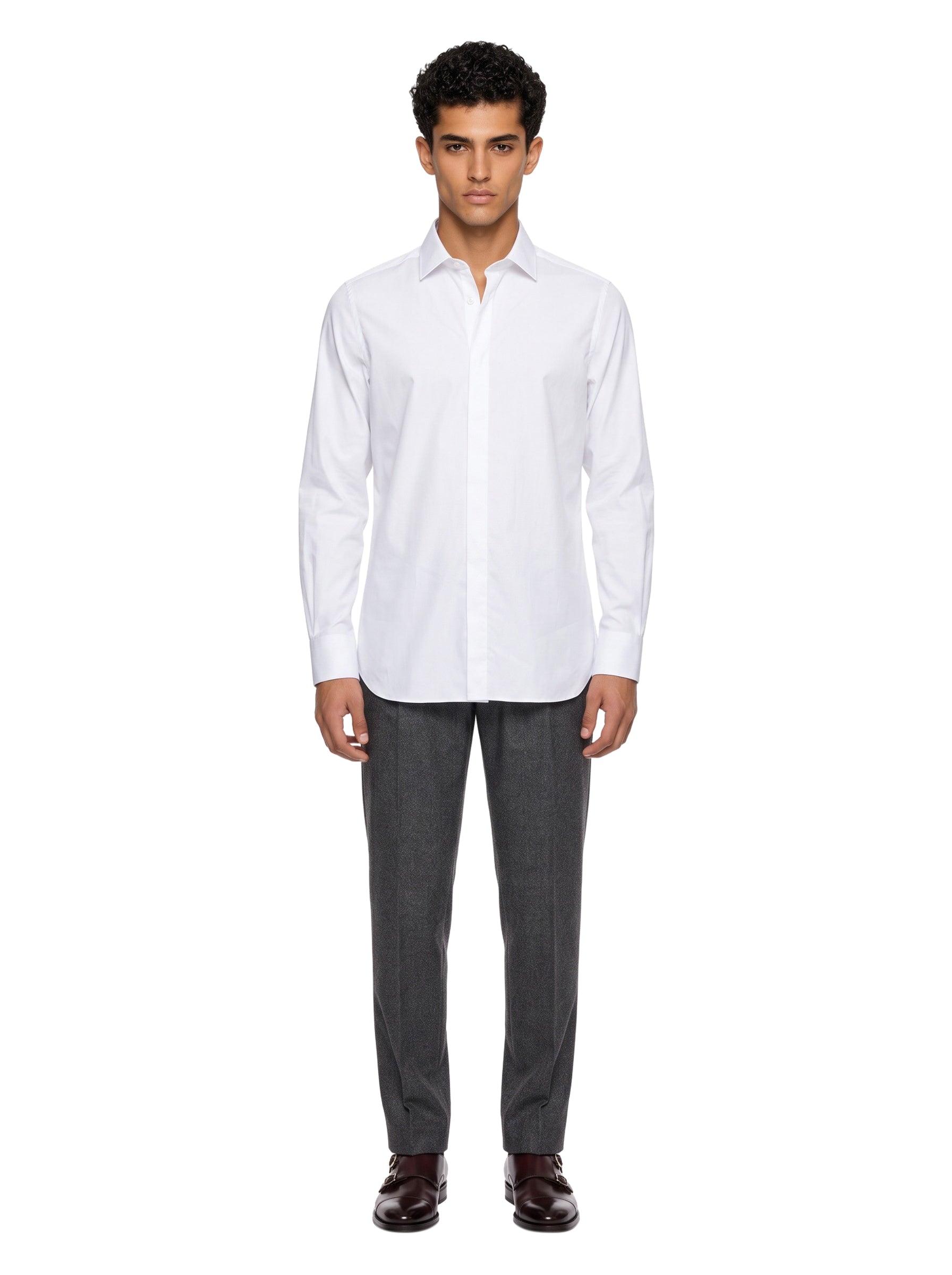 Camicia classica in bianco 