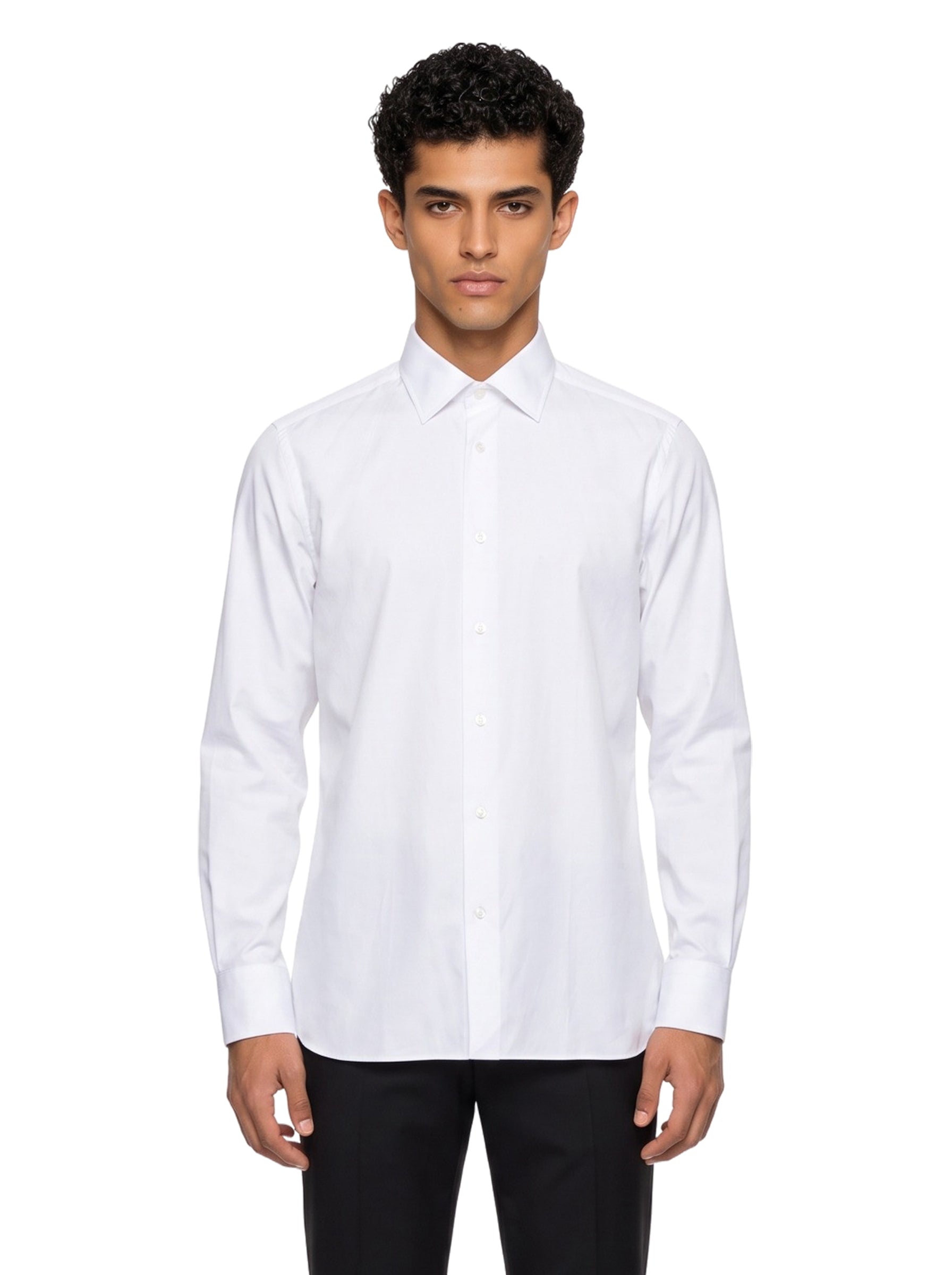 Camicia classica in bianco 