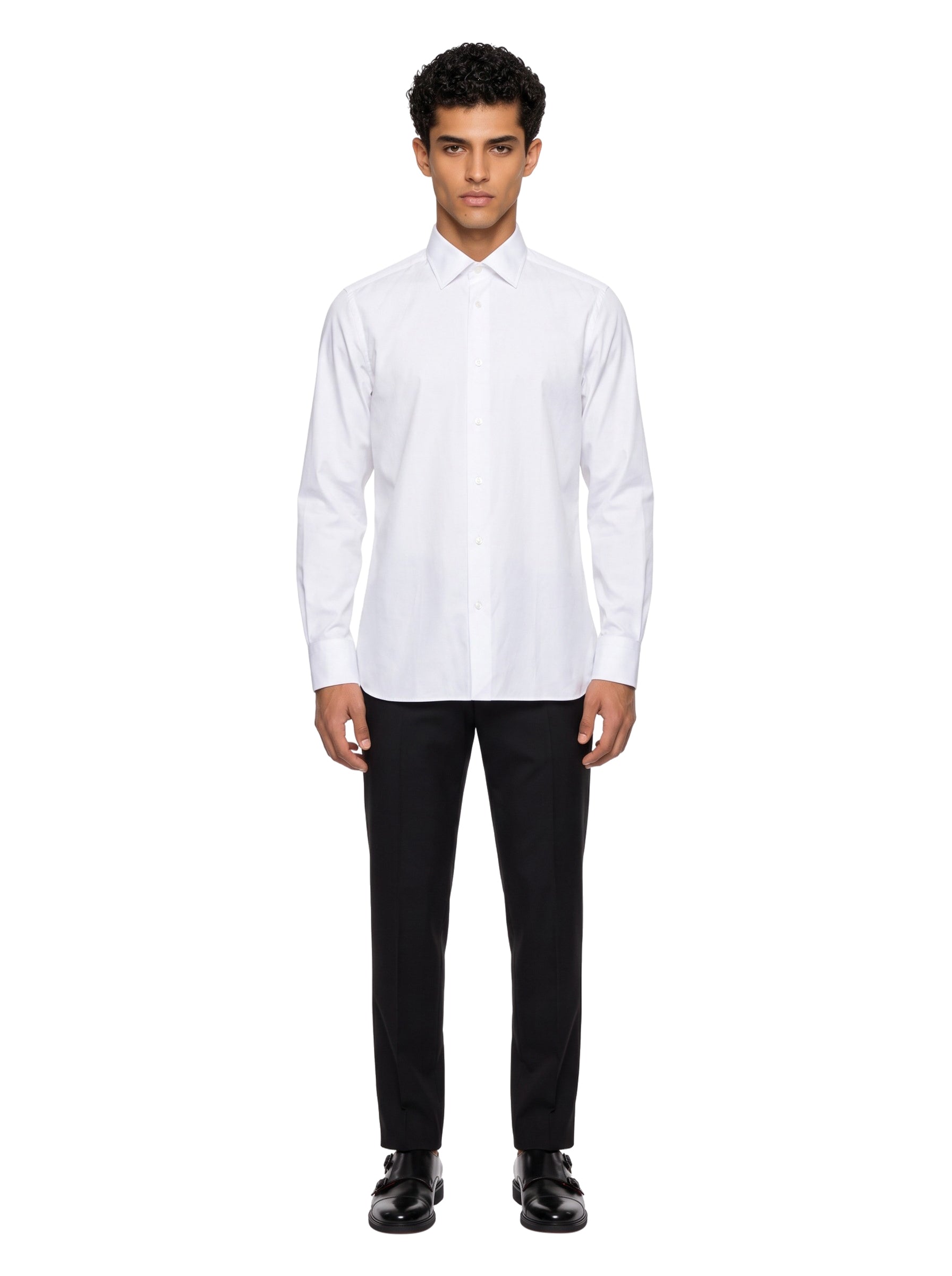 Camicia classica in bianco 