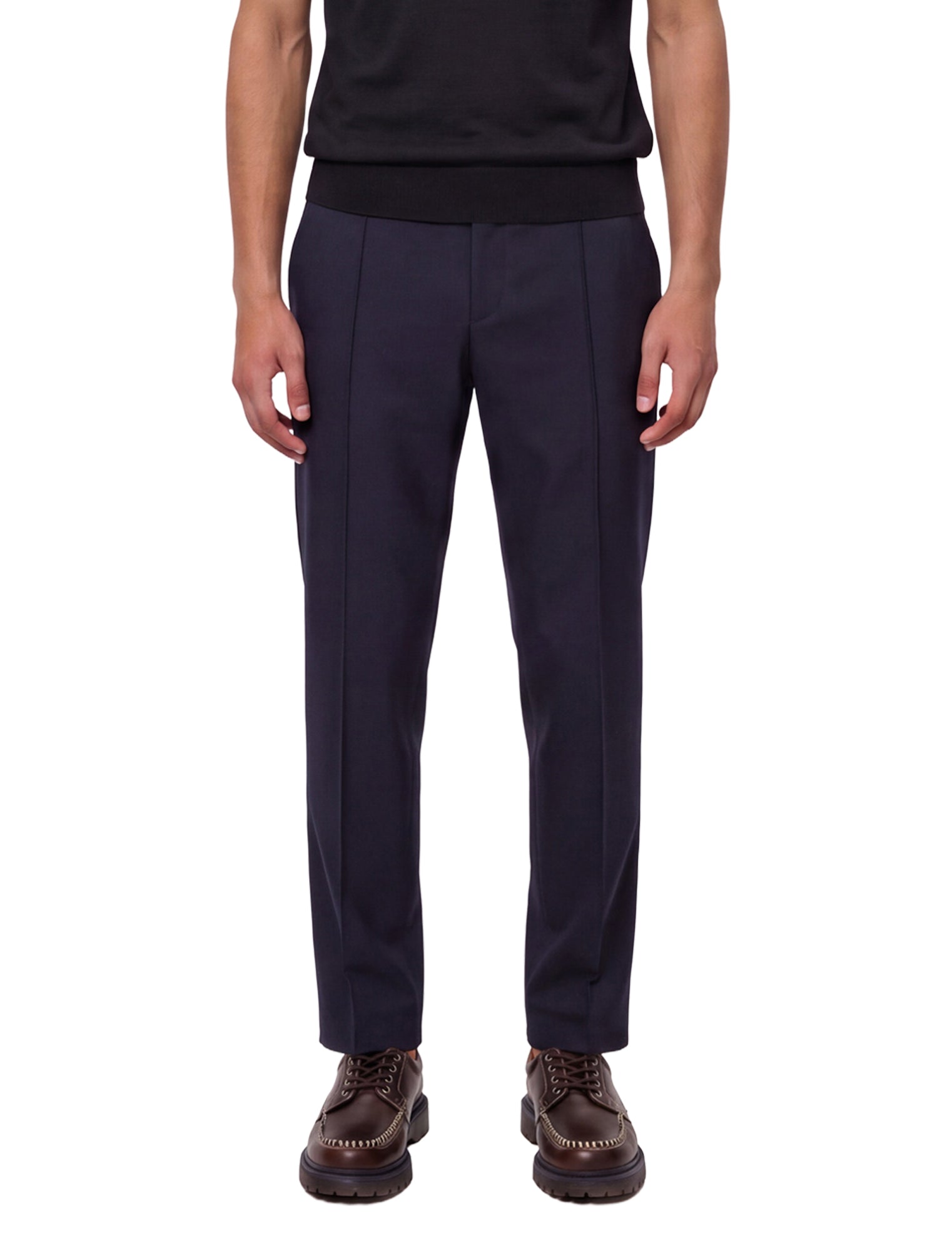 Pantaloni con pieghe in blu 