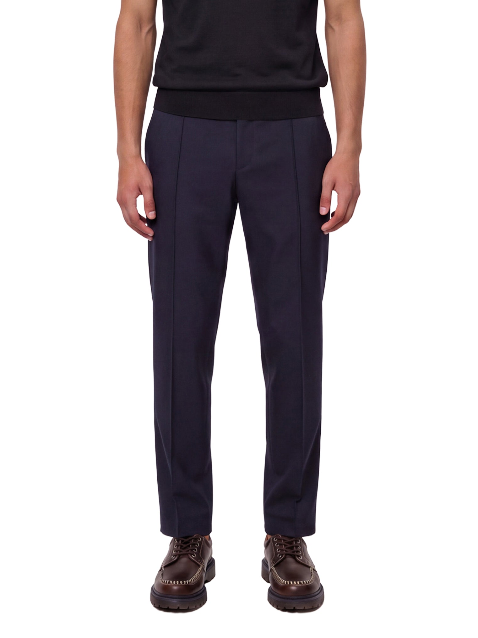 Pantaloni con pieghe in blu 