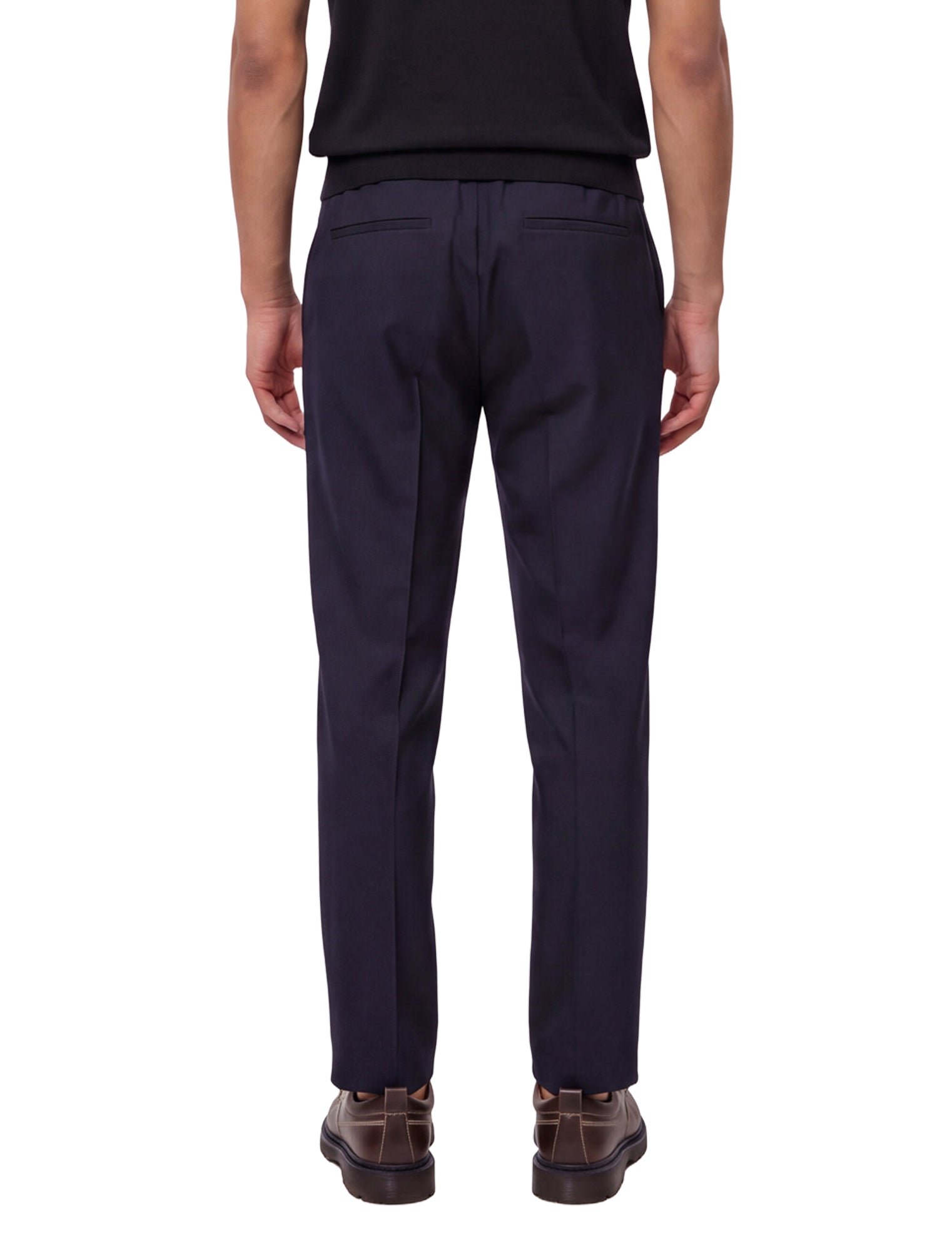 Pantaloni con pieghe in blu 