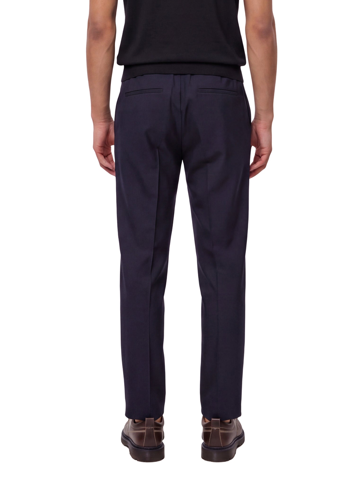 Pantaloni con pieghe in blu 