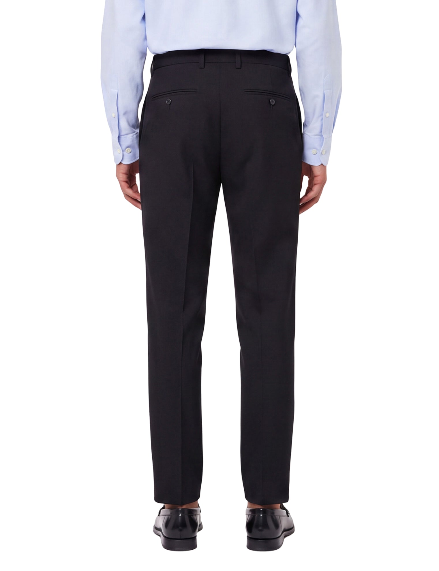 Pantaloni con pieghe in nero 