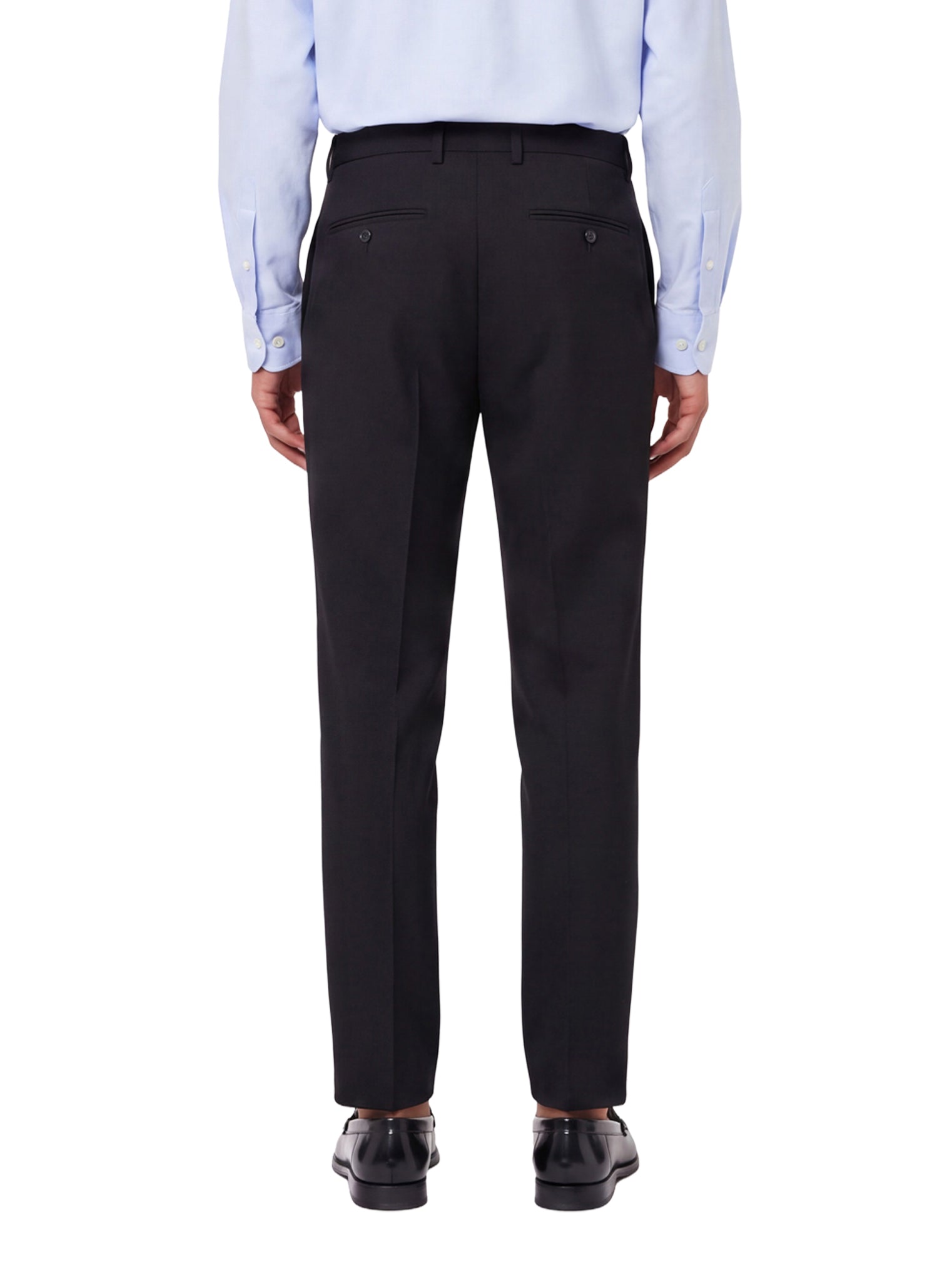 Pantaloni con pieghe in nero 