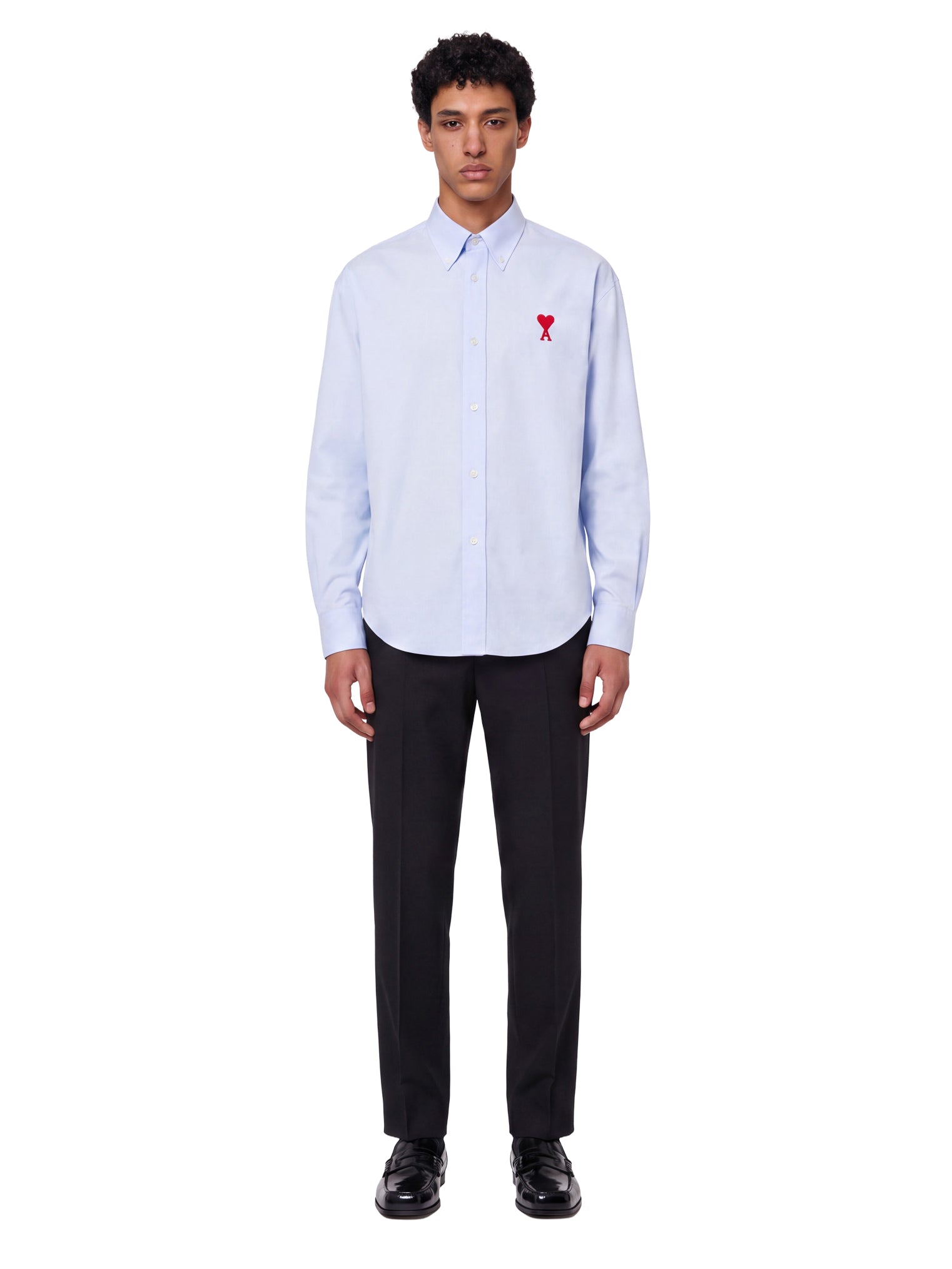Pantaloni con pieghe in nero 