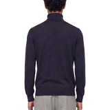 Maglione Cashseta a collo alto in blu 