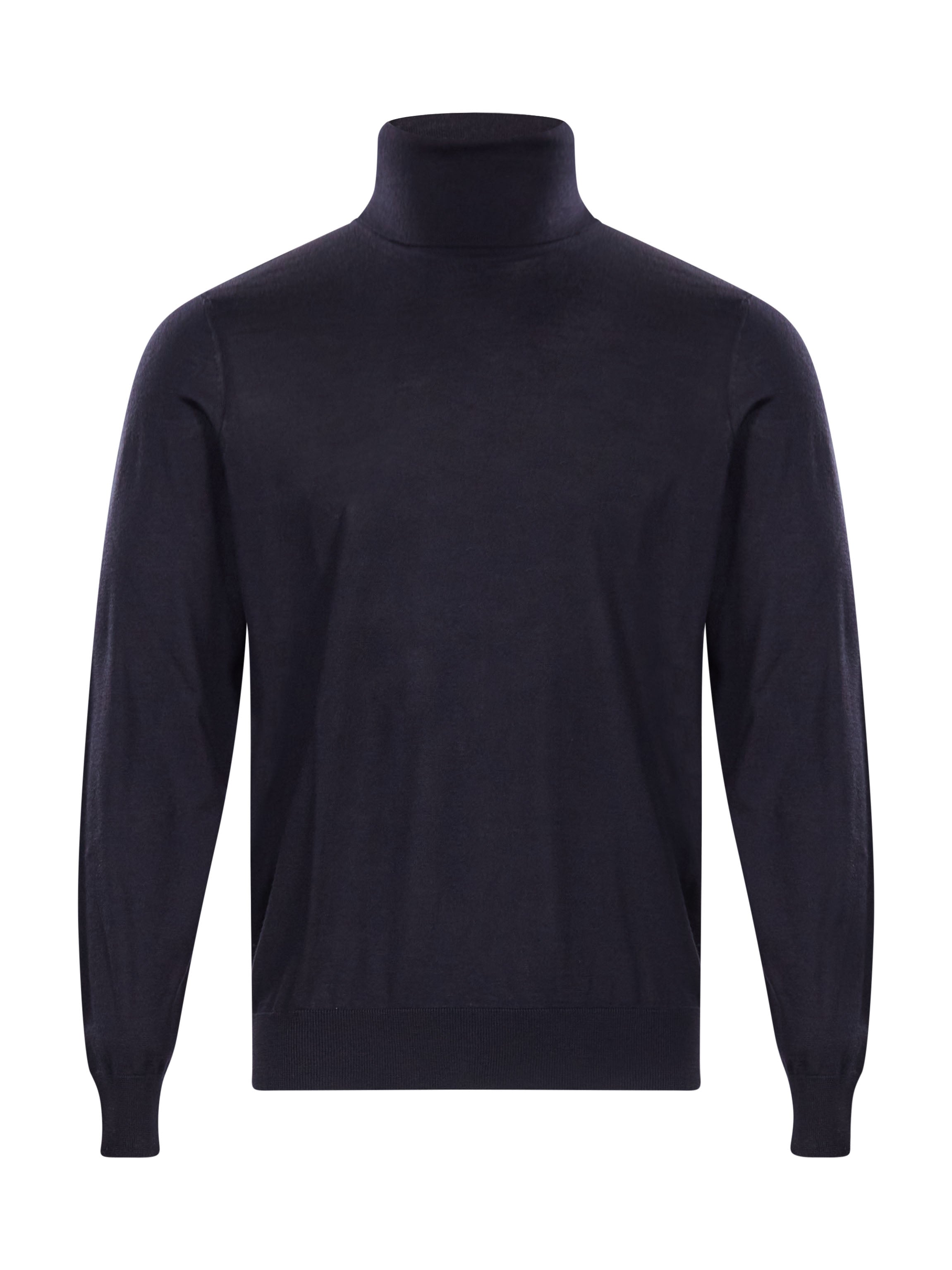 Maglione Cashseta a collo alto in blu 