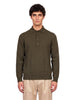Long-sleeve polo shirt in green