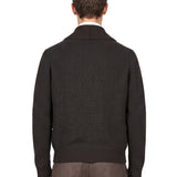 Cardigan in lana e cahmere in grigio 