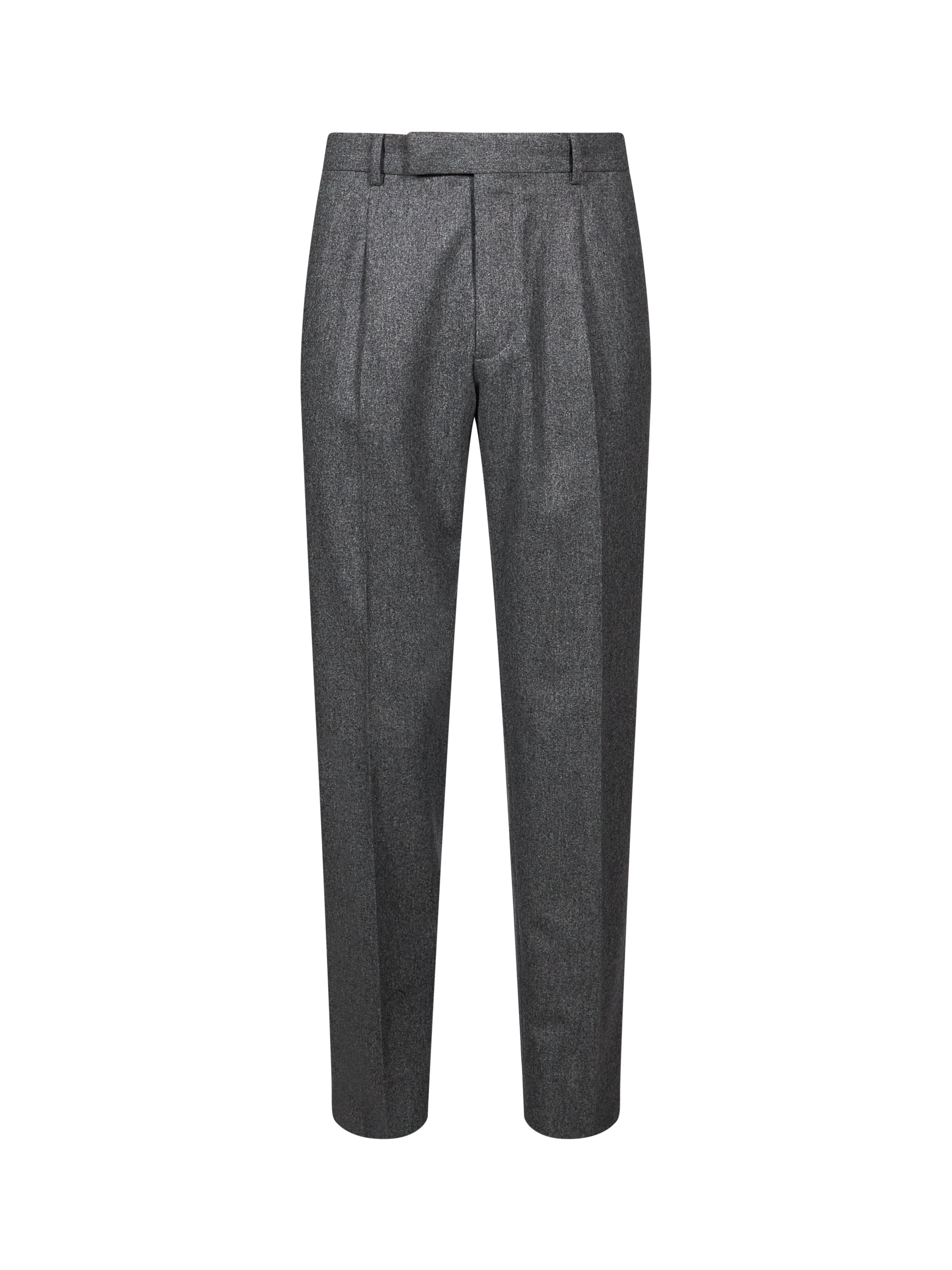 Pantaloni in lana a gamba dritta in grigio 