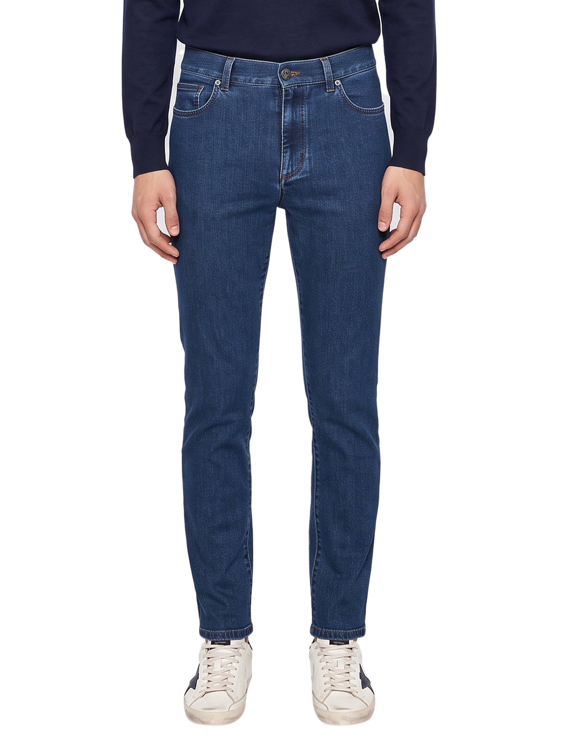 Jeans slim fit in blu 