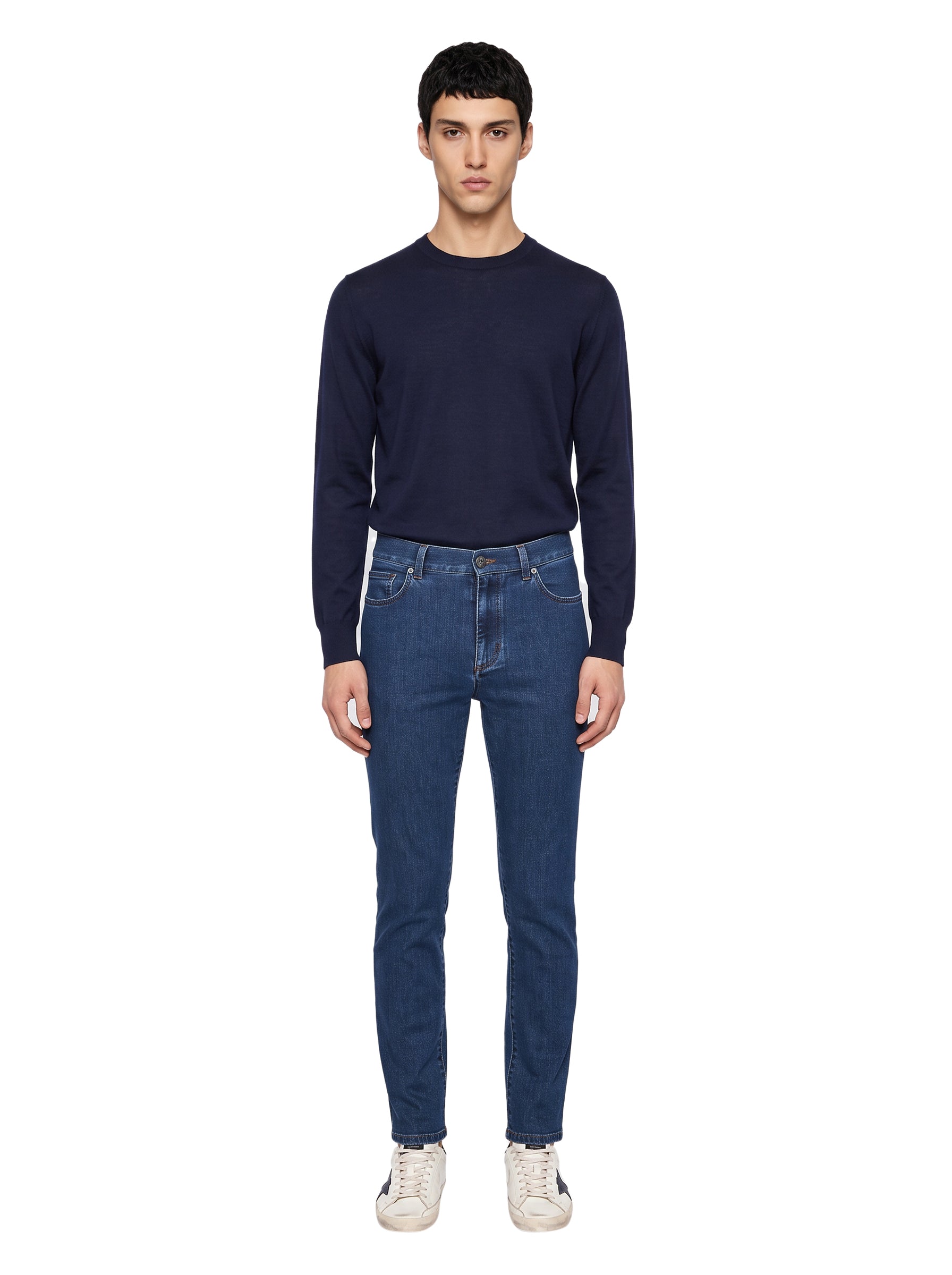 Jeans slim fit in blu 