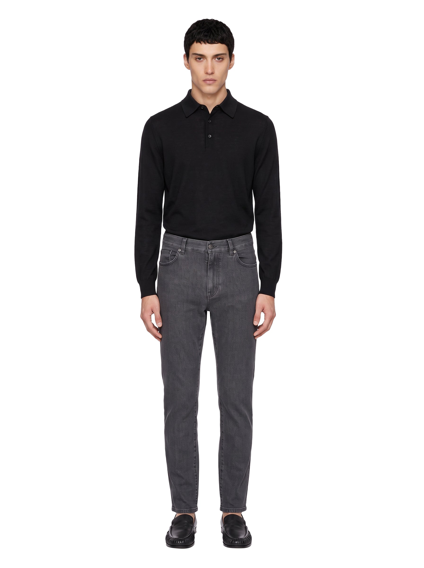 Jeans slim fit in grigio 