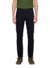 Blue straight-leg cotton trousers