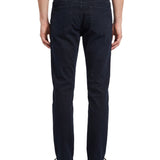 Pantaloni in cotone a gamba dritta in blu 