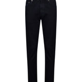 Pantaloni in cotone a gamba dritta in blu 